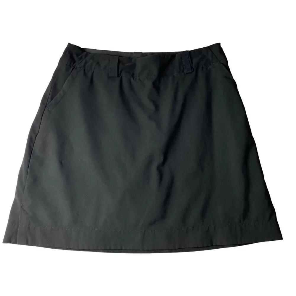 Nike Golf Skort Women Size 8 Black Fit Dry Skirt‎ Shorts Athletic Tennis Pockets
